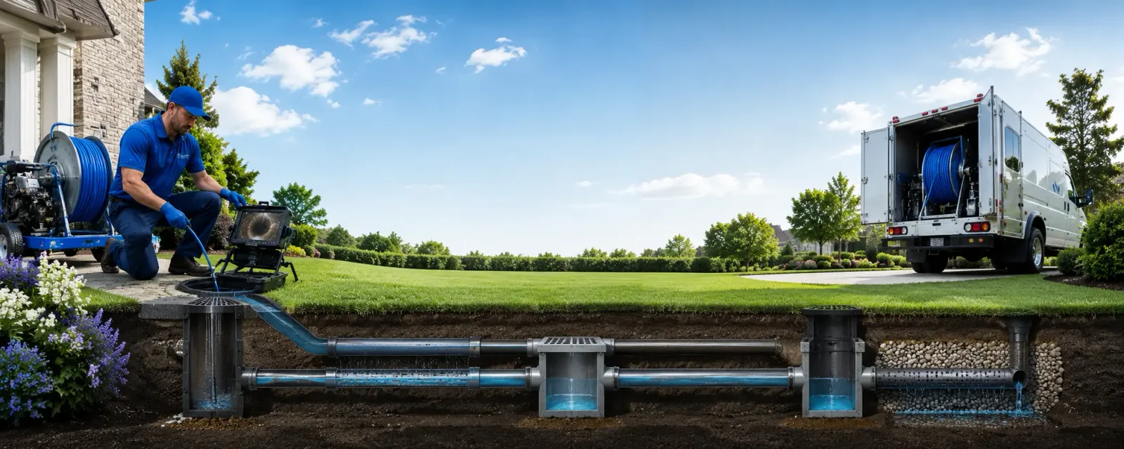 Outdoor drain cleaning information for Eola, IL